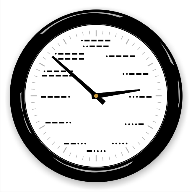 Morse Code Wall Clock