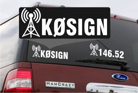 Antenna Callsign Window Decal