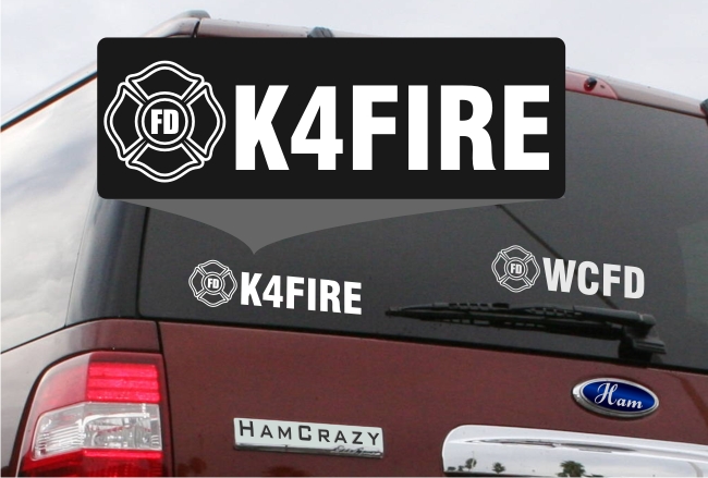 Fire Fighter Callsign Window Decal