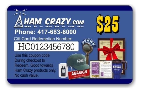 $25 HamCrazy.com Gift Card
