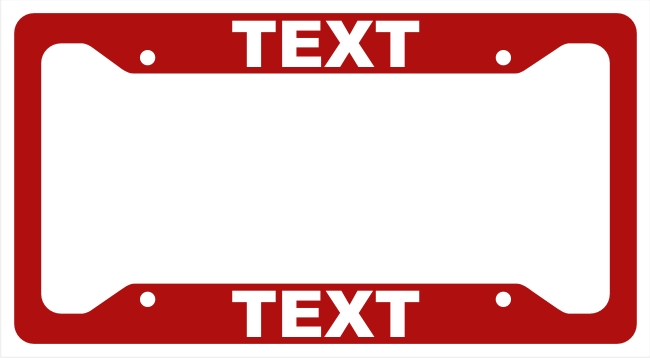 License Plate Frame with Custom Text - Click Image to Close