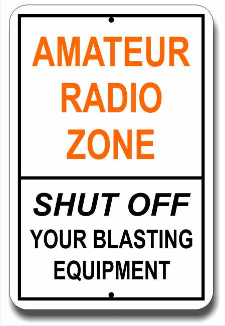 Turn Off Blasting Equipment Sign