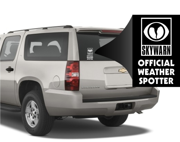 SKYWARN Storm Spotter Window Decal - Click Image to Close