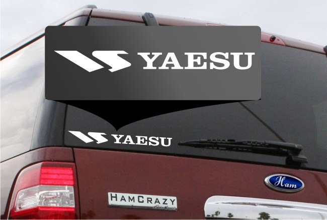 Yaesu Logo Window Decal - Click Image to Close