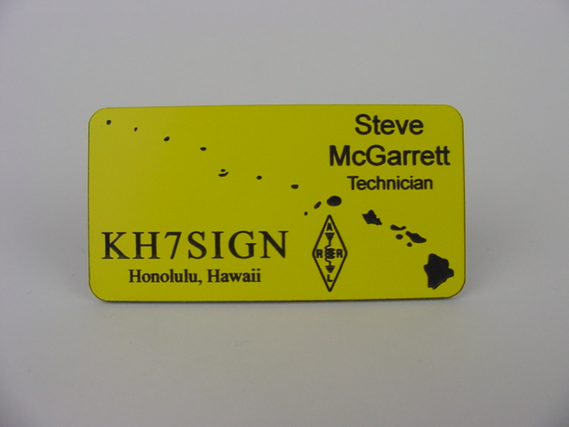 State Shaped HAM Radio Callsign ID Badges - Click Image to Close