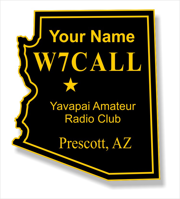 Yavapai County ARC Call Sign Name Badge