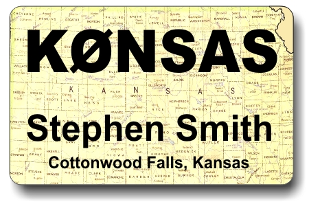 Callsign ID Badge with Kansas Map