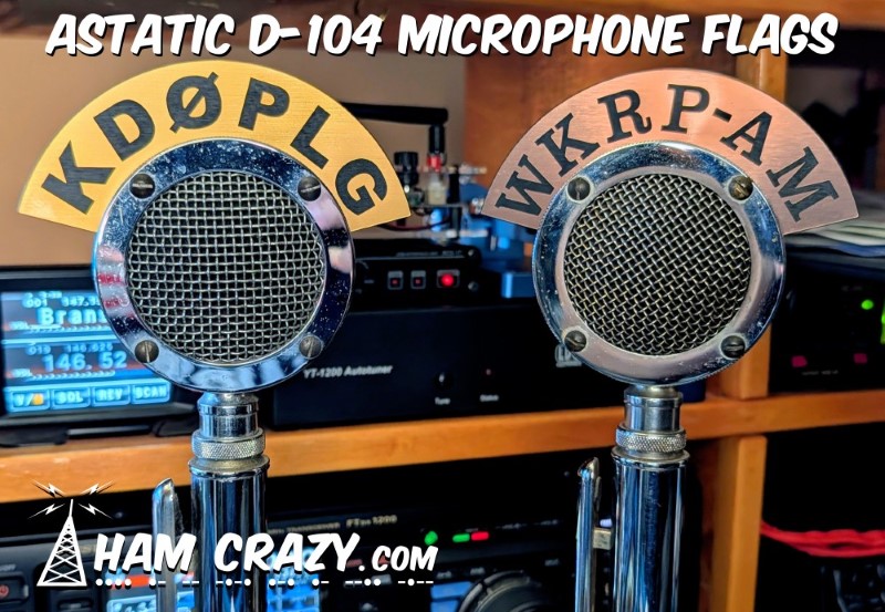 D-104 Microphone Callsign Station Flag - Vintage Look