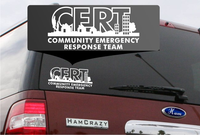 CERT Logo Window Decal - Community Emergency Response Team