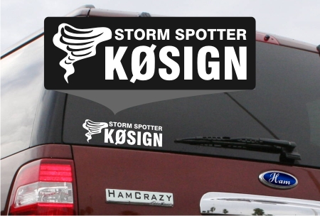 Storm Spotter Callsign Window Decal - Click Image to Close