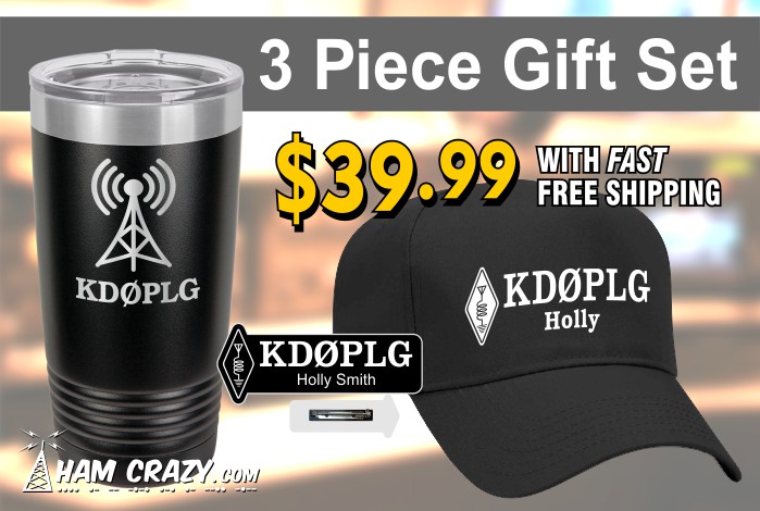 Gift Set - Hat, Name Badge & 20oz. Tumbler - White