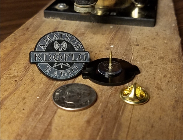 Antenna Hat Pin with Callsign - PAIR - Amateur Radio