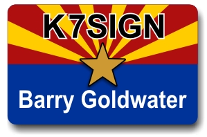 Callsign ID Badge with Arizona Flag - Click Image to Close
