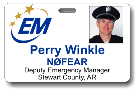 Callsign Photo ID Badge Horizontal with EMA Logo White Callsign Photo ID Badge Horizontal with EMA Logo White