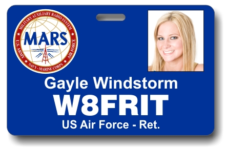 Callsign MARS Photo ID Badge Blue Callsign MARS Photo ID Badge Blue