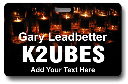 Callsign ID Badge with Vacuum Tubes Callsign ID Badge with Vacuum Tubes