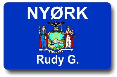 Callsign ID Badge with New York Flag - Click Image to Close