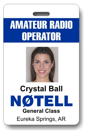 Callsign Photo ID Badge Vertical White & Blue