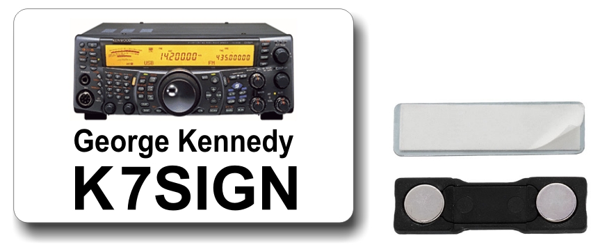 Kenwood TS-2000 Ham Radio Callsign Name Badge