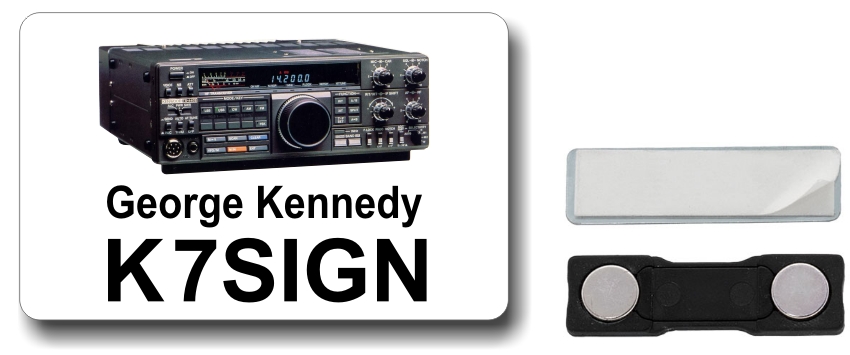 Kenwood TS-440 Ham Radio Callsign Name Badge