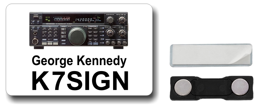 Kenwood TS-450 Ham Radio Callsign Name Badge