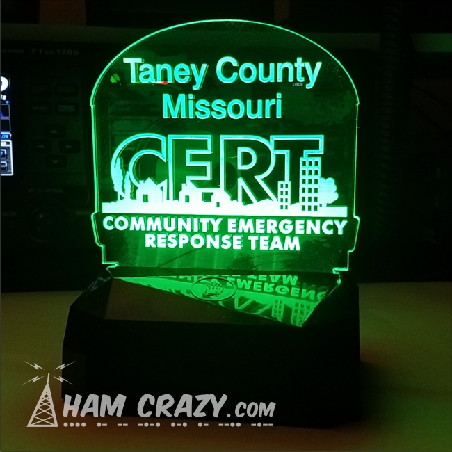 Lighted CERT Logo Info Display - LED - Click Image to Close