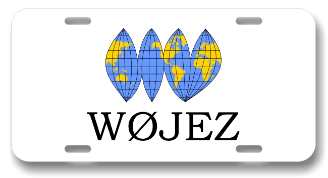 World License Plate with Callsign