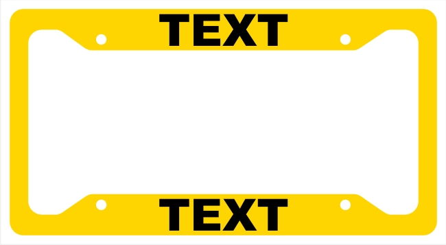 License Plate Frame with Custom Text