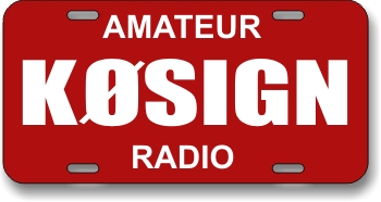 Ham Radio Callsign License Plate
