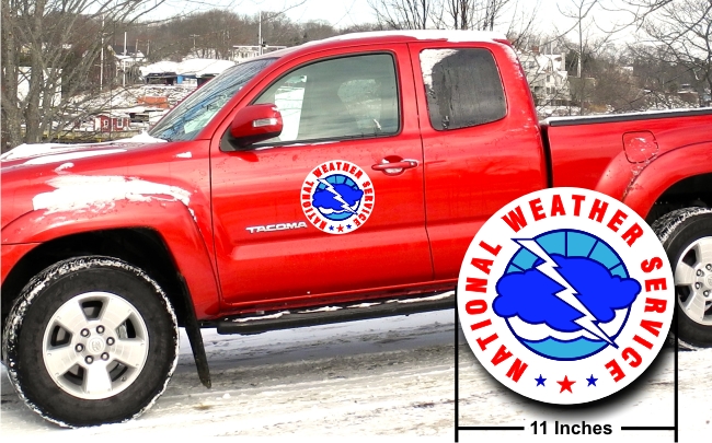 National Weather Service 11" Vehicle Magnets - PAIR - Click Image to Close
