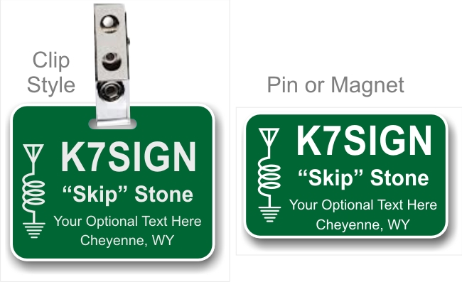 Ham Radio Diagram Name Badge