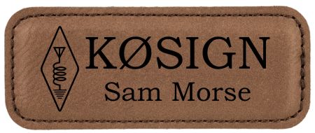 Leatherette Callsign Name Badge - 3 1/4" x 1 1/4" - Click Image to Close