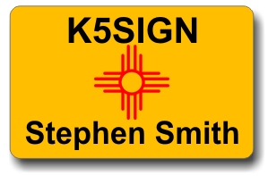 Callsign ID Badge with New Mexico Flag - Click Image to Close