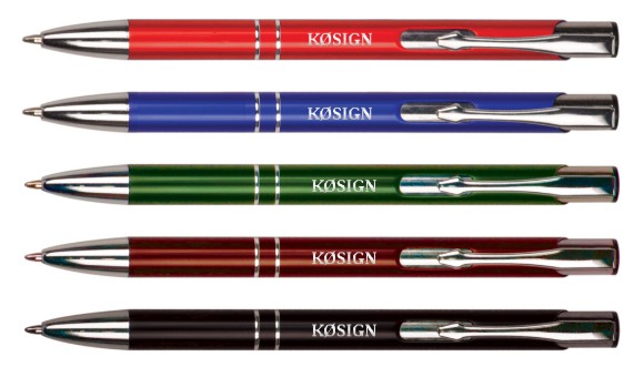 Callsign Pens - Colorful Aluminum with Silver Trim - Click Image to Close