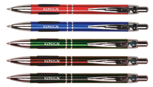 Callsign Gripper Pens - Colorful Aluminum with Silver Trim - Click Image to Close