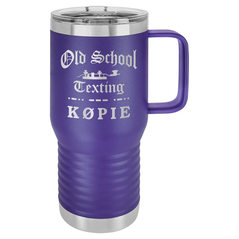 Ham Radio Call Sign 20oz Old School Texting Travel Mug