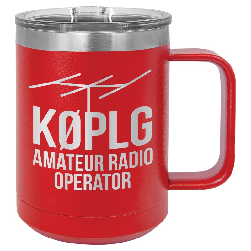 Ham Radio Call Sign 15oz Mug with Beam Antenna